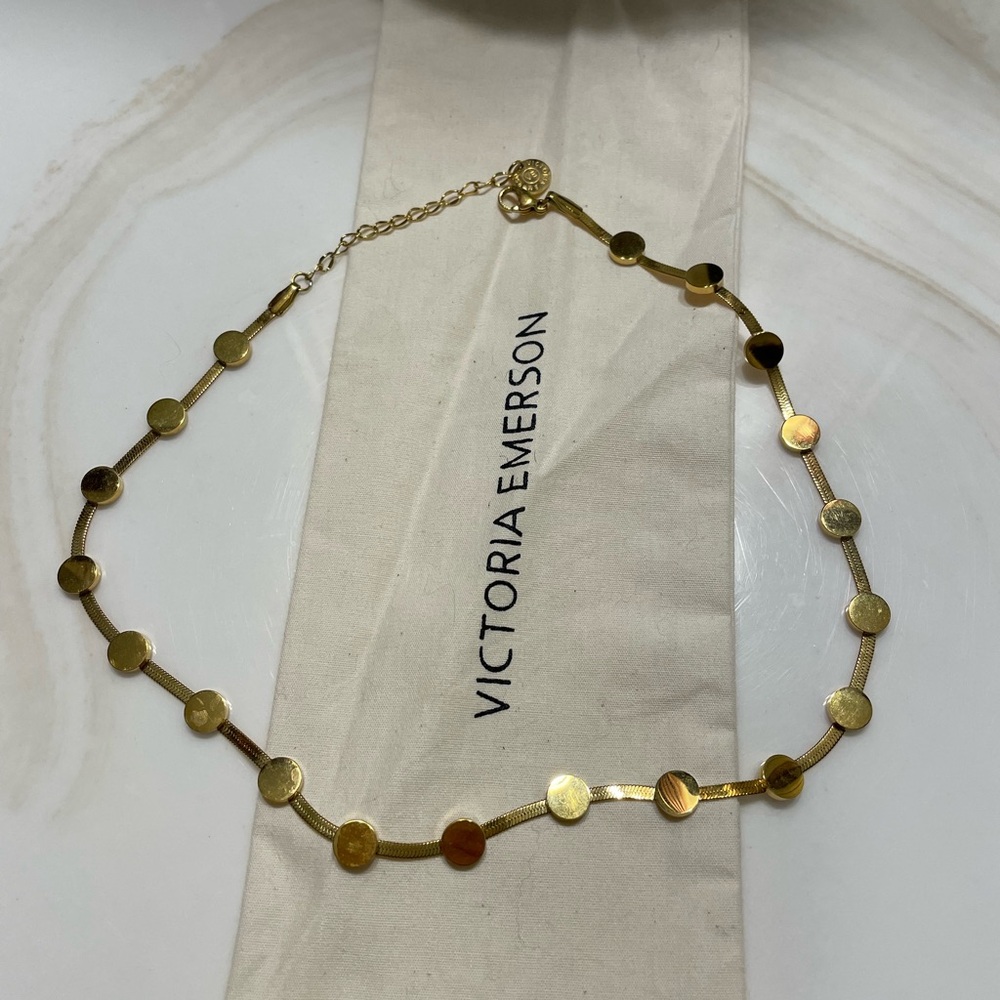 Victoria Emerson Gold Disc Necklace